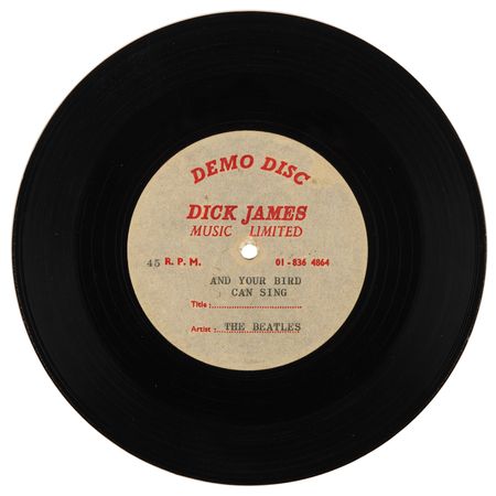 Lot #562 Beatles Dick James Music 'Demo Disc'