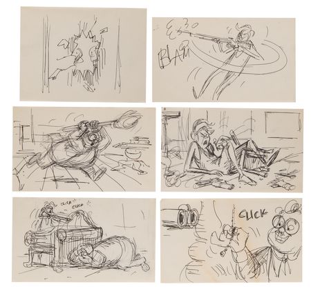 Lot #476 Bernard, Miss Bianca, Madame Medusa, Mr. Snoops, and Brutus and Nero collection of (113) preliminary storyboard drawings from The Rescuers - Image 3