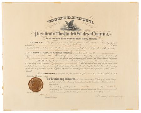 Lot #61 Warren G. Harding Document Signed as