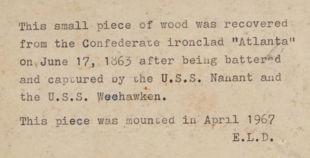 Lot #395 USS Atlanta Relic - Image 2