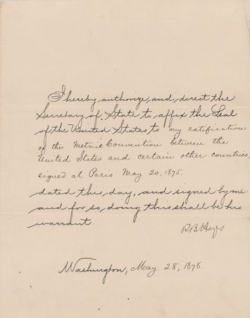 Lot #65 Rutherford B. Hayes Document Signed as