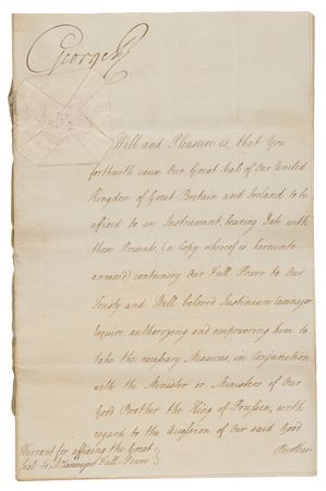Lot #155 King George III (2) Documents Signed on the Treaty of Amiens, Ending the French Revolutionary Wars - Image 6