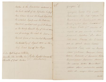 Lot #155 King George III (2) Documents Signed on the Treaty of Amiens, Ending the French Revolutionary Wars - Image 7