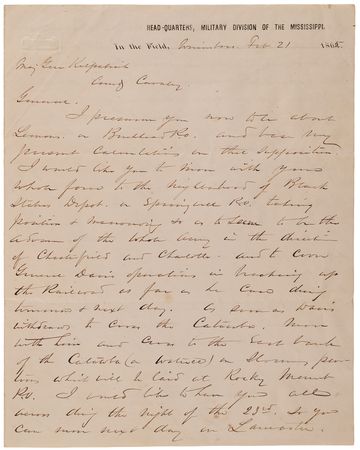 Lot #328 William T. Sherman Civil War-Dated