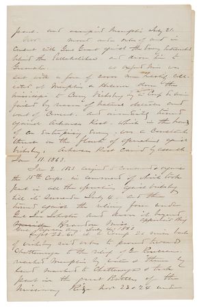 Lot #326 William T. Sherman Civil War-Era Autobiographical Autograph Manuscript Signed, Documenting His 'March to the Sea' and the War's End: 
