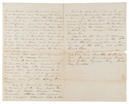 Lot #326 William T. Sherman Civil War-Era Autobiographical Autograph Manuscript Signed, Documenting His 'March to the Sea' and the War's End: 