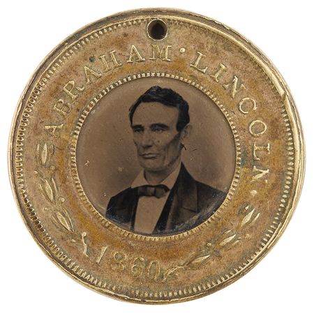 Lot #16 Abraham Lincoln and Hannibal Hamlin 1860