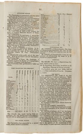 Lot #15 Abraham Lincoln and Hannibal Hamlin Original 1860 'Proceedings of the Republican National Convention' Pamphlet - Image 4