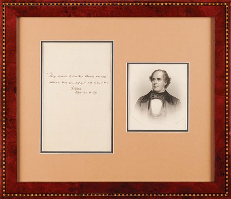 Lot #241 Salmon P. Chase Autograph Quotation