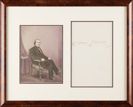 Lot #70 Andrew Johnson Signature