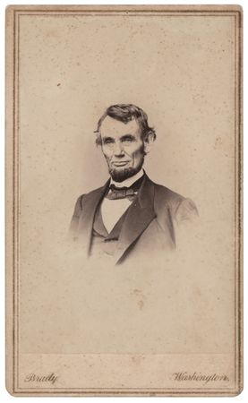 Lot #84 Abraham Lincoln Carte-de-Visite Photograph by Mathew Brady (ca. February 1864) - Image 1