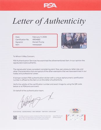 Lot #110 Donald Trump Signed 'New York Post' Newspaper - 2025 Inauguration - Image 2