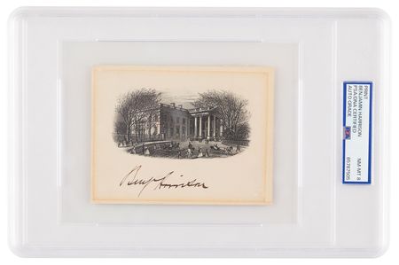 Lot #63 Benjamin Harrison Signed White House