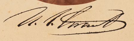 Lot #19 U. S. Grant Signed Photograph - Oversized Mounted Albumen Portrait - Image 2