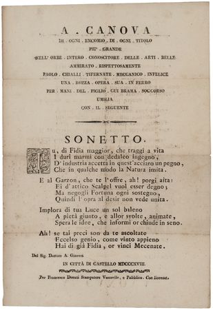 Lot #460 Antonio Canova Autograph Letter Signed - Image 2