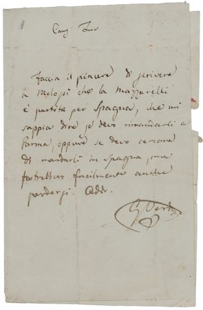 Lot #518 Giuseppe Verdi Autograph Letter Signed