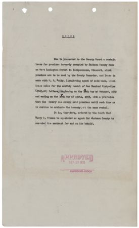 Lot #106 Harry S. Truman Document Signed - Image 2