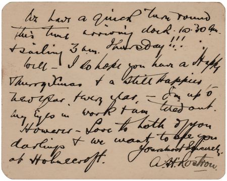 Lot #288 Arthur Rostron Autograph Letter Signed to a Titanic Disaster Photographer - Image 2