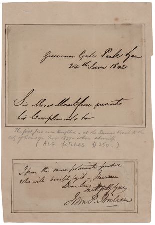 Lot #275 Moses Montefiore Signature