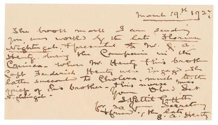 Lot #280 Florence Nightingale Hand-Embroidered Bookmark - Image 4