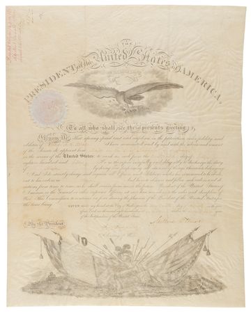 Lot #58 Millard Fillmore Document Signed as