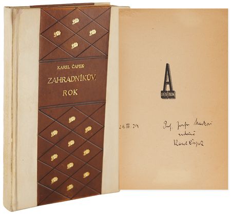 Lot #493 Karel Capek Signed Book - The Gardener's