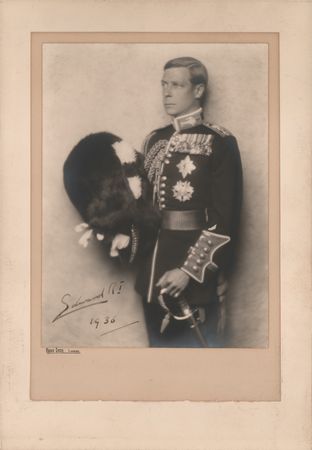 Lot #259 King Edward VIII Signed Photograph by