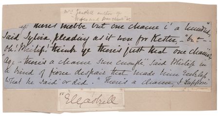 Lot #497 Elizabeth Gaskell Signature and