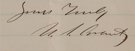 Lot #17 U. S. Grant Autograph Letter Signed to Gen. William T. Sherman, Preceding the 1868 Election, Docketed by Sherman: 