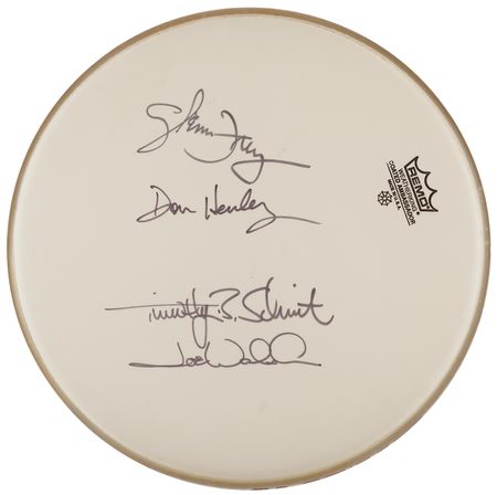 Lot #587 The Eagles Signed Drum Head