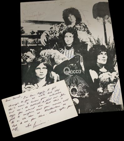 Lot #531 Queen Signed 1973 UK Tour Flyer and Brian