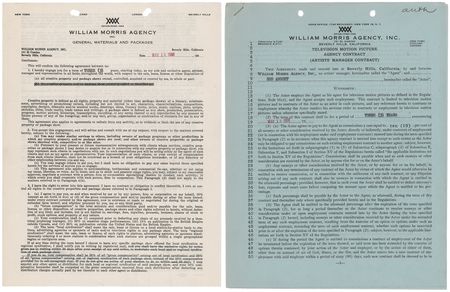 Lot #640 Abbott and Costello (2) Signed Agency Contracts - Image 2