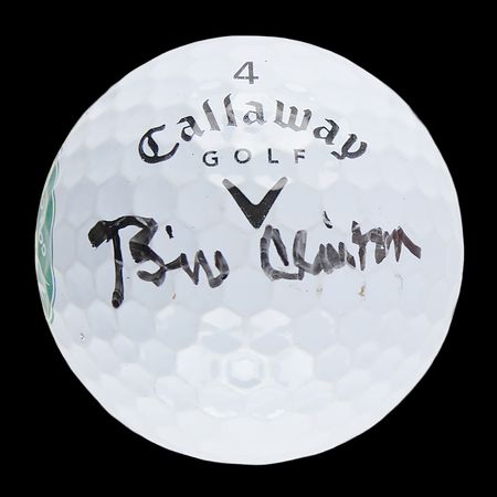 Lot #53 Bill Clinton Signed 3-Iron Golf Club and Callaway Golf Ball - Image 3