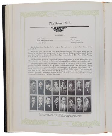 Lot #32 Lyndon B. Johnson Signed 1928 Southwest Texas State Teachers College Yearbook - Image 5