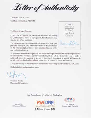 Lot #35 Barack Obama: Operation Neptune Spear (6) Signatures with Obama, Biden, Clinton, Webb, Gates, and Souza - Image 4