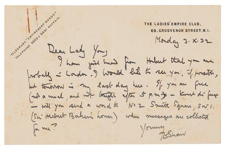 Lot #488 T. E. Lawrence Autograph Letter Signed