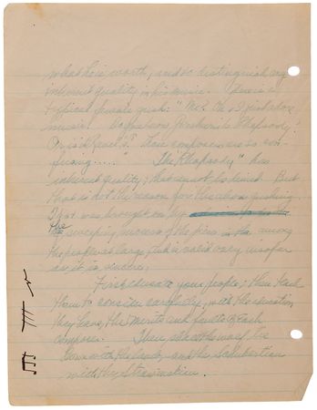 Lot #513 Leonard Bernstein Autograph Manuscript Signed - Essay on 