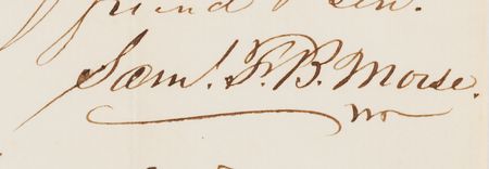 Lot #190 Samuel F. B. Morse Autograph Letter Signed: 