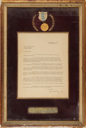 Lot #204 Richard E. Byrd: Congressional Gold Medal from the 1928-1930 Byrd Antarctic Expedition with Signed Transmittal Letter from Admiral Byrd - Presented to the Expedition's Supply Officer - Image 1