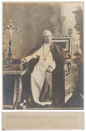 Lot #282 Pope Pius X Signature