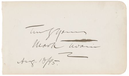 Lot #494 Samuel L. Clemens Signature