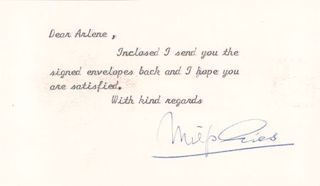 Lot #249 Miep Gies Typed Note Signed