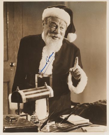 Lot #628 Edmund Gwenn Signed Photograph as Santa