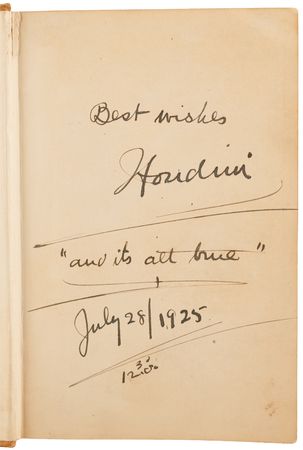Lot #631 Harry Houdini Signed Book - Miracle Mongers and Their Methods - Image 4