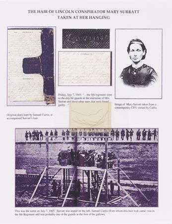 Lot #268 Lincoln Assassination: Mary Surratt's