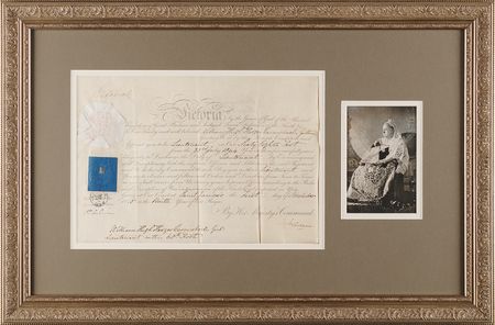 Lot #287 Queen Victoria Document Signed