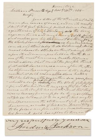 Lot #4 Andrew Jackson Autograph Letter Signed,