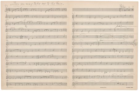 Lot #545 Frederick Loewe Handwritten Musical Manuscript from Camelot - 
