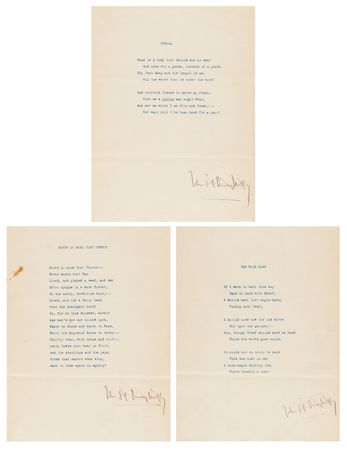 Lot #489 Edna St. Vincent Millay Collection of (26) Early Typed Manuscript Poems, Including (3) Signed and (6) Unpublished - Image 2
