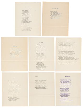 Lot #489 Edna St. Vincent Millay Collection of (26) Early Typed Manuscript Poems, Including (3) Signed and (6) Unpublished - Image 5